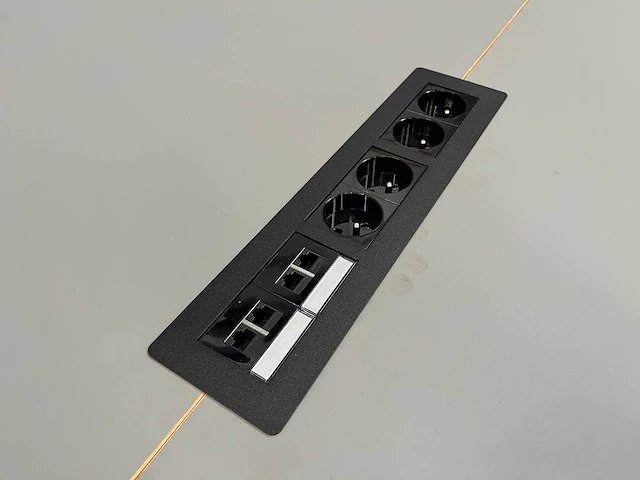 Xl ovale conferentietafel op stahoogte 350x240 grijs 4-delig blad - afbeelding 10 van  13