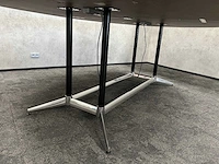 Xl ovale conferentietafel op stahoogte 350x240 grijs 4-delig blad - afbeelding 13 van  13