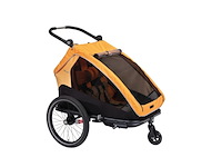 Xlc duos fietskar - oranje - bs-c10 - voor twee kinderen - kinderwagen - jogger - afbeelding 1 van  2