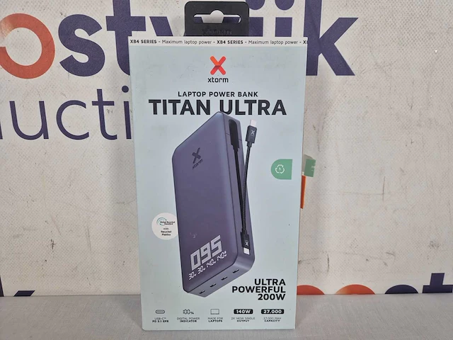 Xtorm titan ultra 200w powerbank 27.000 mah - laptop powerbank - 4 x usb-c pd - led scherm - afbeelding 2 van  2