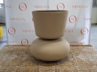 Xxl bloempot poldr design, beige - afbeelding 1 van  7