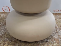 Xxl bloempot poldr design, beige - afbeelding 3 van  7