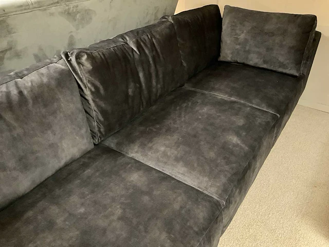 Xxl velours bankstel - afbeelding 7 van  8