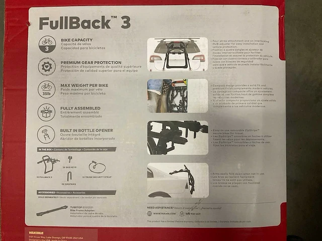 Yakima fullback 3 fietsdrager - afbeelding 3 van  4