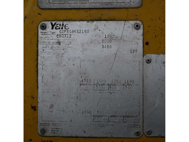 Yale - 1991 - gdp20 - vorkheftruck - afbeelding 7 van  16