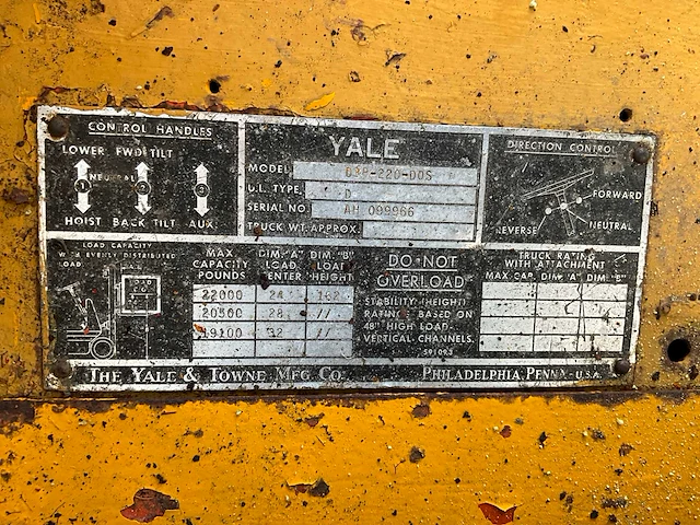 Yale d3p-200-dos vorkheftruck - afbeelding 18 van  29