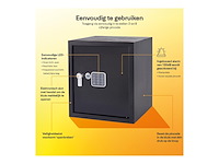 Yale elektronische kluis - met alarm - large - 390 x 350 x 360 mm - zwart - afbeelding 3 van  6