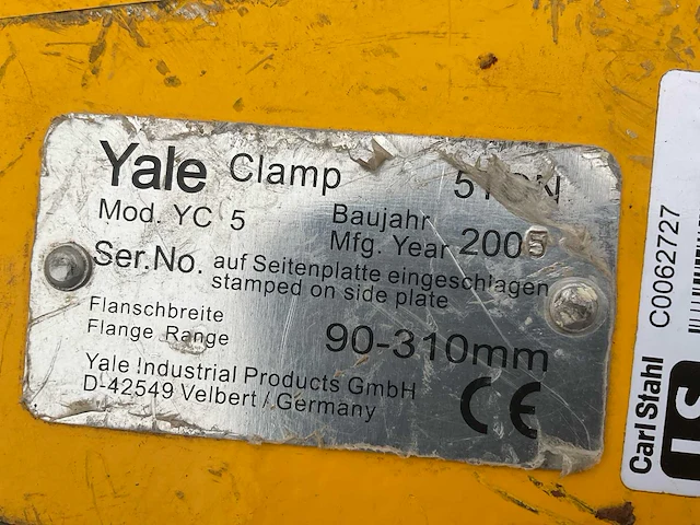 Yale yc10 & yc3 balkklem (2x) - afbeelding 5 van  5