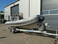 Yam 480r rib rubberboot met trailer.