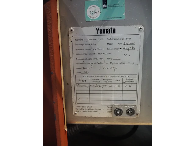 Yamato scale gmbh/dataweigh - afbeelding 11 van  12