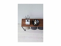 Yamazaki 5153 tower slipper rek zwart, steel/hout, 50 x 12 x 41 cm - afbeelding 3 van  4