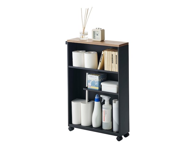 Yamazaki badkamer trolley tower zwart - afbeelding 1 van  6