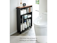 Yamazaki badkamer trolley tower zwart - afbeelding 2 van  6