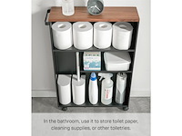 Yamazaki badkamer trolley tower zwart - afbeelding 3 van  6
