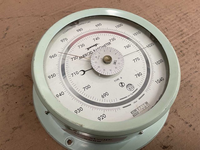 Yanagi aneroid 6 vintage marine barometer - afbeelding 3 van  3