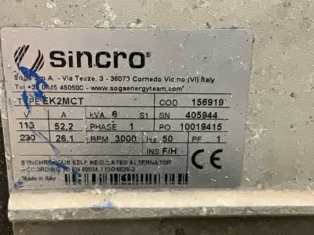 Yanmar noodstroomaggregaat - afbeelding 7 van  7