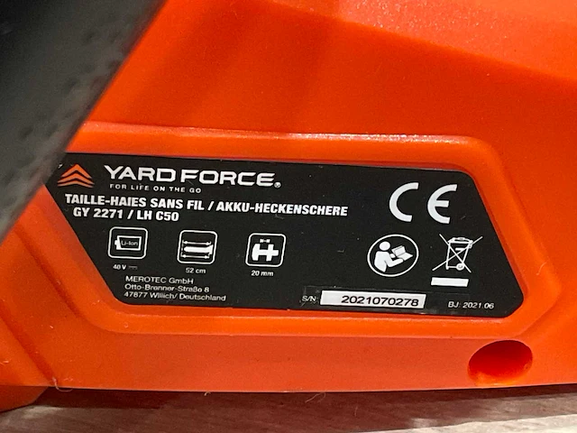 Yard force heggenschaar - afbeelding 6 van  6