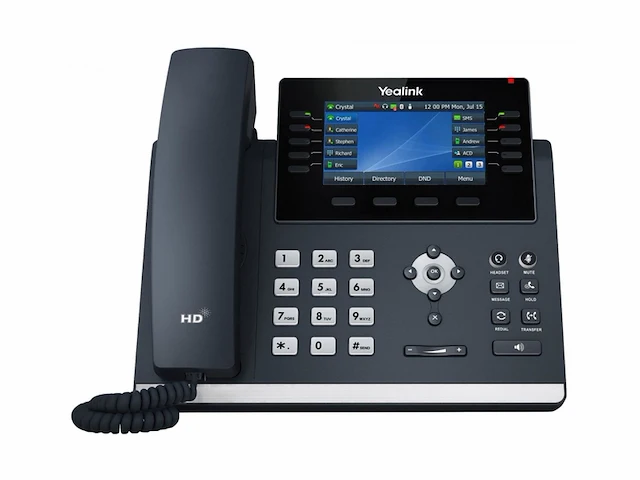 Yealink sipt46u voip telefoon grijs - afbeelding 3 van  5
