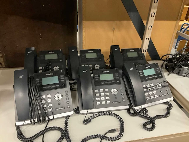 Yealink t41s/t41p voip telefoons (6x) - afbeelding 1 van  3