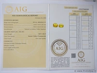 Yellow sapphire 1.05ct aig certified - afbeelding 8 van  8