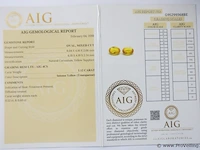Yellow sapphire 1.12ct aig certified - afbeelding 8 van  8