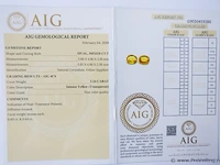 Yellow sapphire 1.24ct aig certified - afbeelding 8 van  8