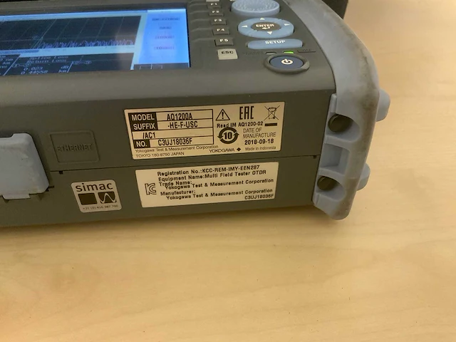 Yokogawa - aq 1200 otdr - glasvezeltester - afbeelding 3 van  5