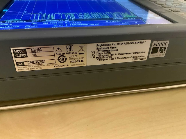 Yokogawa - aq 7280 otdr - glasvezeltester - afbeelding 3 van  4