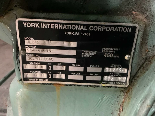 York jl642 50 466 koelcompressor - afbeelding 4 van  4