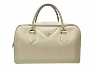 Yves saint laurent - beige met gouden details - handtas - afbeelding 1 van  9