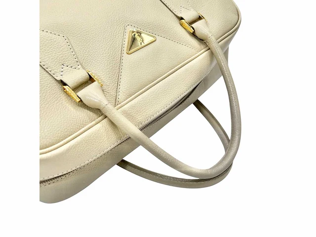 Yves saint laurent - beige met gouden details - handtas - afbeelding 7 van  9