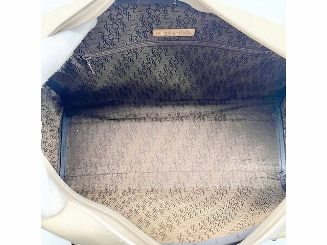Yves saint laurent - beige met gouden details - handtas - afbeelding 8 van  9