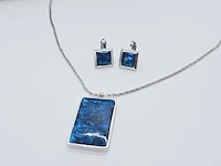 Yves saint laurent pendant collier + oorbellen set - afbeelding 2 van  10