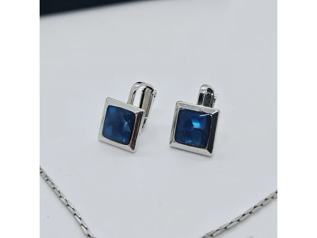 Yves saint laurent pendant collier + oorbellen set - afbeelding 4 van  10