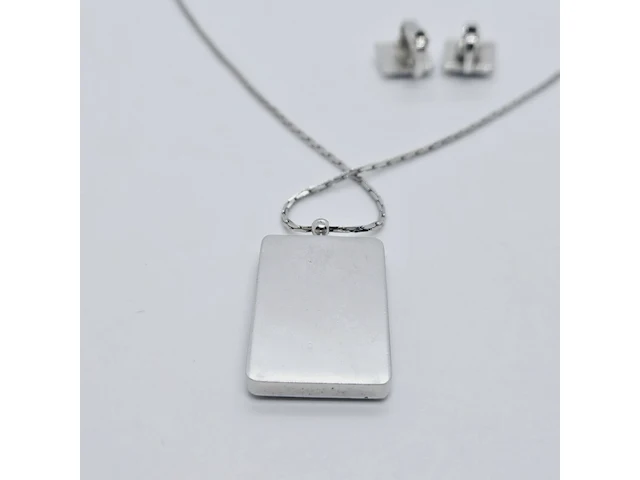 Yves saint laurent pendant collier + oorbellen set - afbeelding 5 van  10