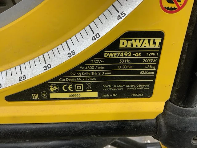 Zaagtafel, dewalt, dwe7492-qs - afbeelding 4 van  4