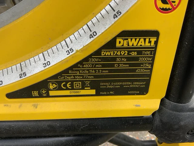 Zaagtafel, dewalt, dwe7492-qs - afbeelding 4 van  5