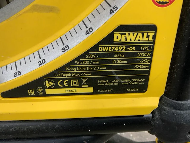 Zaagtafel, dewalt, dwe7492-qs - afbeelding 4 van  5