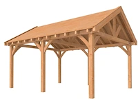Zadeldak excellent wit gespoten hillhout, 307x692 cm - afbeelding 1 van  5