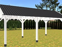 Zadeldak excellent wit gespoten hillhout, 307x692 cm - afbeelding 2 van  5