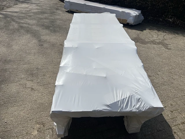 Zadeldak excellent wit gespoten hillhout, 307x692 cm - afbeelding 4 van  5