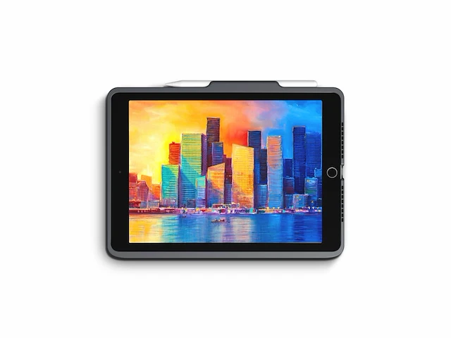 Zagg ipad 10.2 (2019/2020/2021) hoes azerty bluetooth keyboard cover pro keys zwart - afbeelding 1 van  4