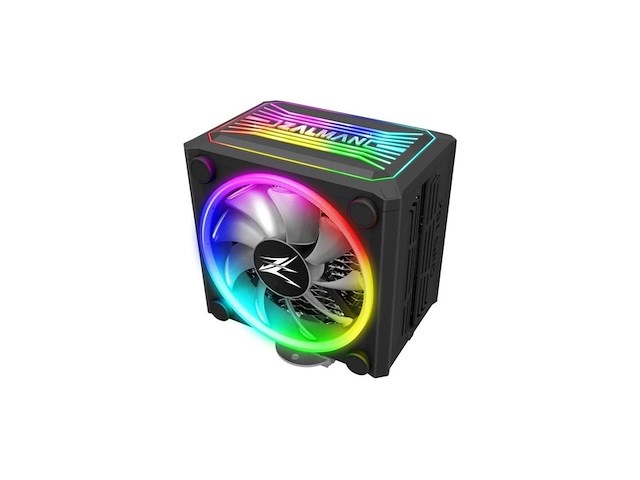 Zalman cnps16x cpu-koeler rgb - processorventilator voor amd cpu en intel - dual ring argb-ventilator 120 mm zwart - afbeelding 2 van  3