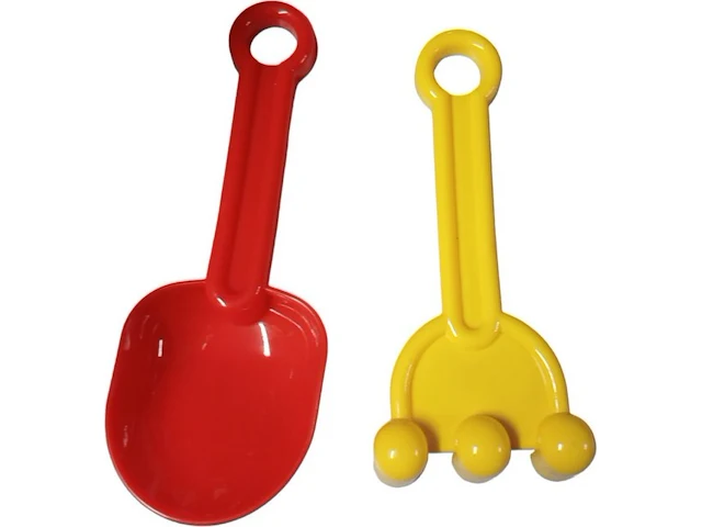 Zand schepje set hark en schep 10 sets h036 - afbeelding 5 van  7