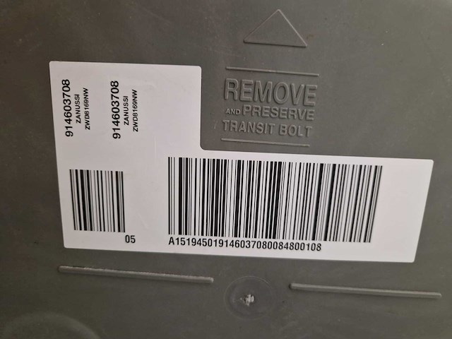 Zanussi - zwd8169nw - fl1556442 - wasdroger - afbeelding 3 van  3