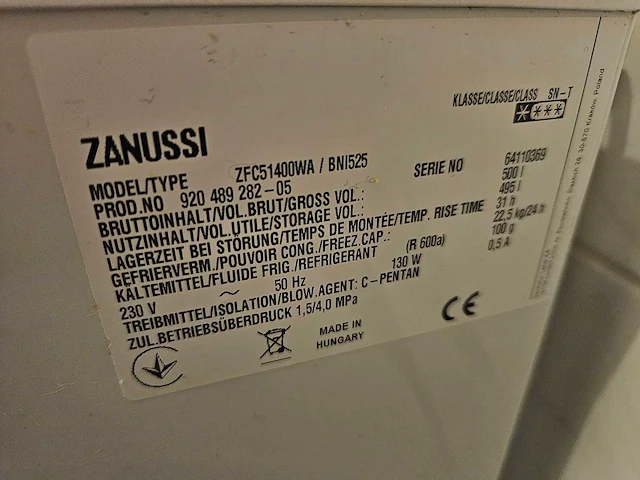 Zanussi vrieskist - afbeelding 4 van  4