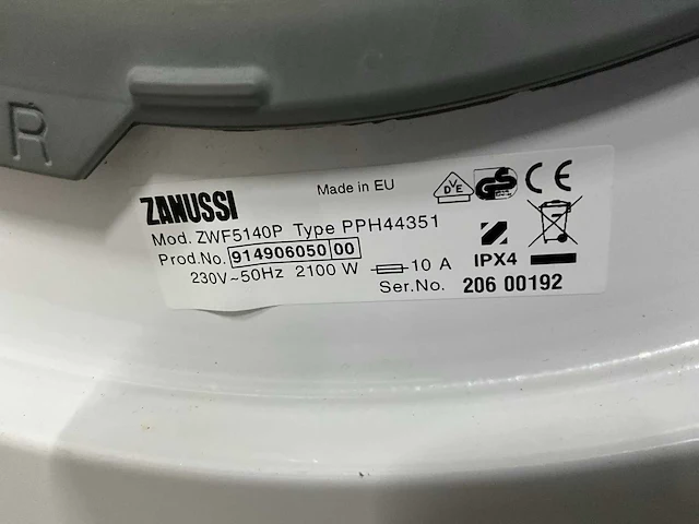 Zanussi zwf5140p wasmachine - afbeelding 6 van  6