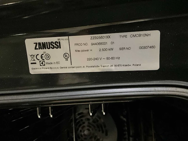 Zanussi zzb25601xx inbouw oven - afbeelding 7 van  7