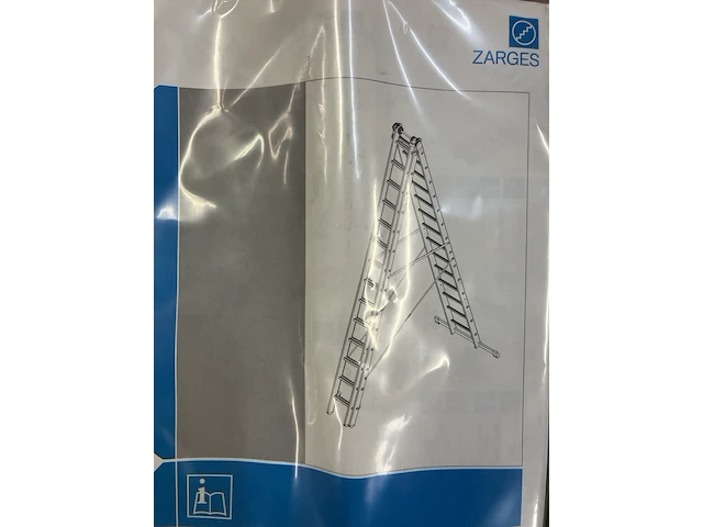 Zarges opsteek ladder 2x8 sporten professioneel - afbeelding 4 van  5
