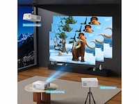Zdk mini videoprojector native 1080p home cinema retro projector 20.000 lumen compatibel met ios/android/pc/ps5/tv stick/hdmi/usb - afbeelding 4 van  5